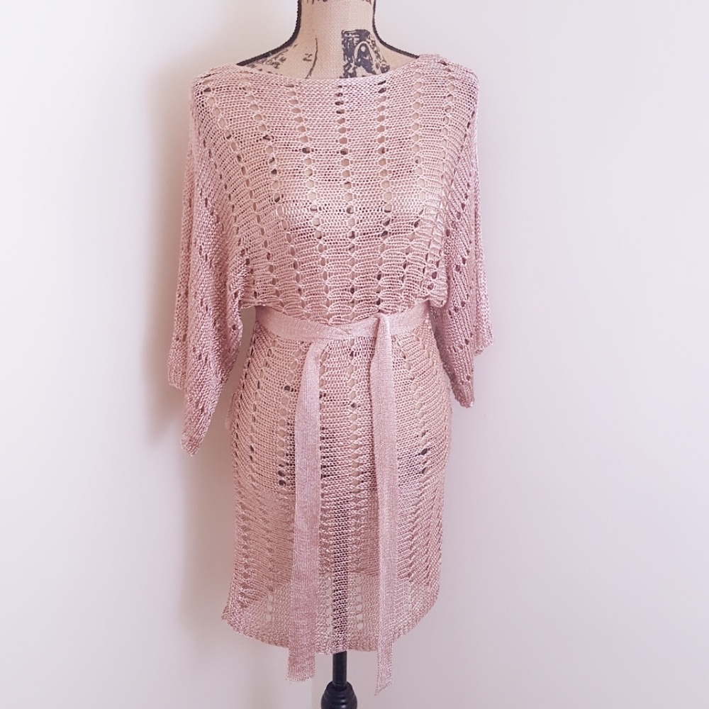 Rose Gold Metallic Swimsuit Cover up - Picture 5 of 10